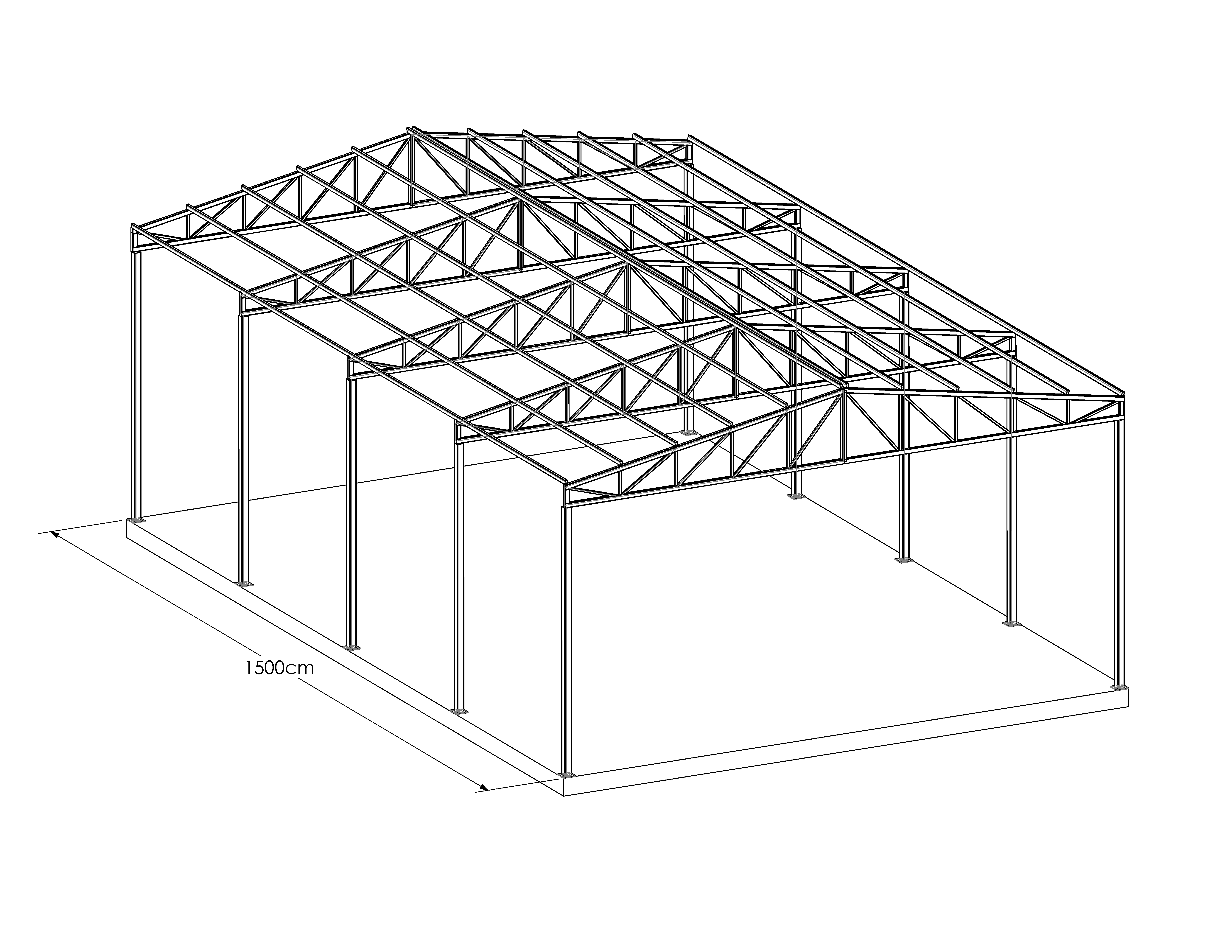 Konstrukcija 15x10x4.5m